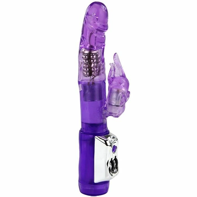Super Sex Rabbit Dual-Action Rotating Vibrator 23cm Pink