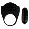 Chester Black Silicone Vibrating Ring - Ergonomic Design