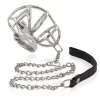 Stainless Steel Anatomic Chastity System with Adjustable Strap - Anelma Stainless Steel Anatomic Chastity System with Adjustable Strap