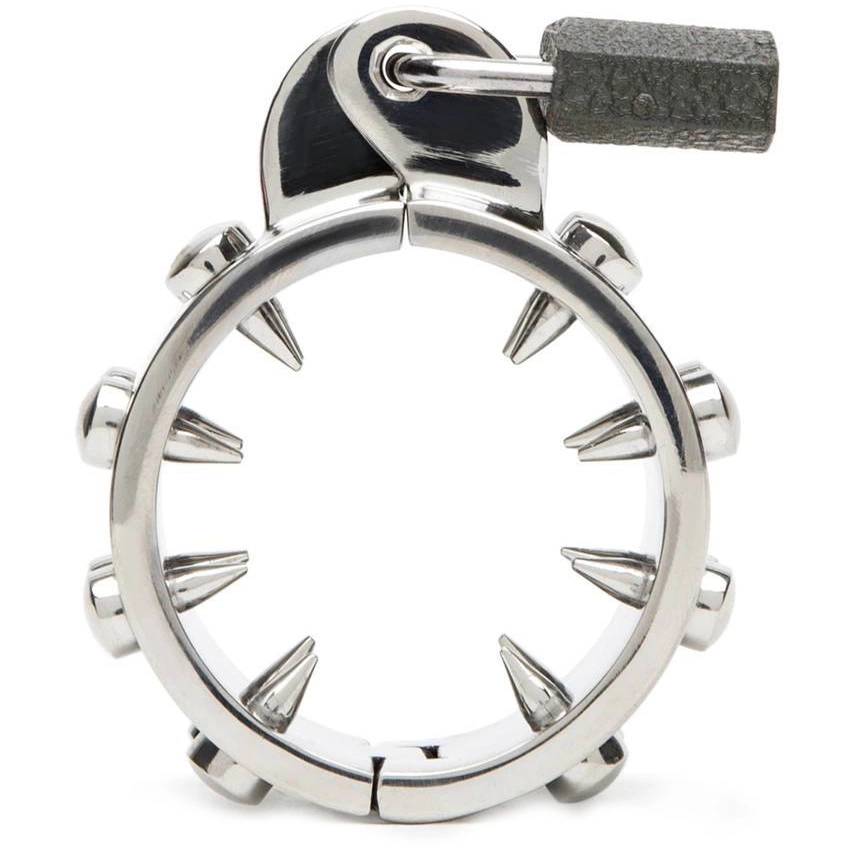 Anti-Erection Steel Control Ring 3.8cm Spiked Inner Design
