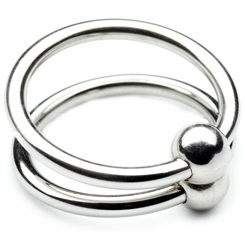 Metal Hard - Stalowy podwojny pierÅ›cieÅ„ intymny 30 mm