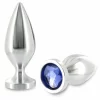 Aluminum Intimate Plug Large 10.16cm with Decorative Crystal