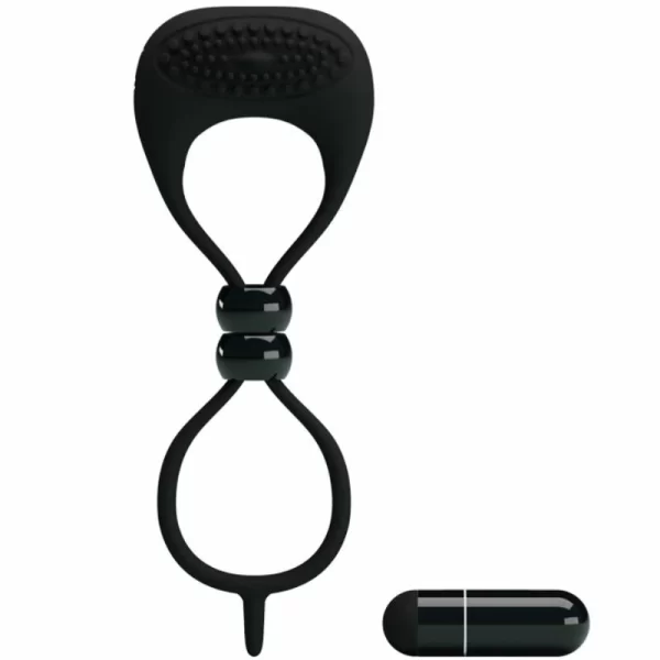 Double Ring Black - Silicone Support System with Vibration