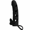 Silicone Extension Sleeve Black 15.2 cm with Vibration