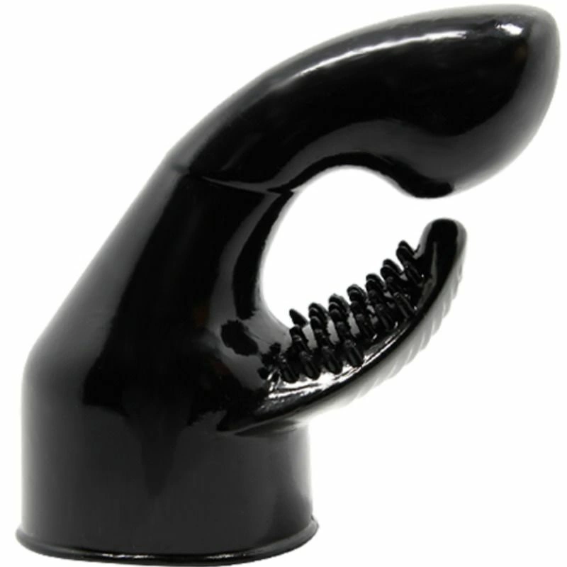 Power Head Interchangeable Attachment Black TPR for Massager