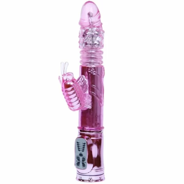 Rechargeable Rotating Vibrator with Butterfly Stimulator