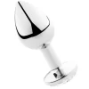 Secret Play Transparent Aluminum Plug 7cm - Polished Metal Design