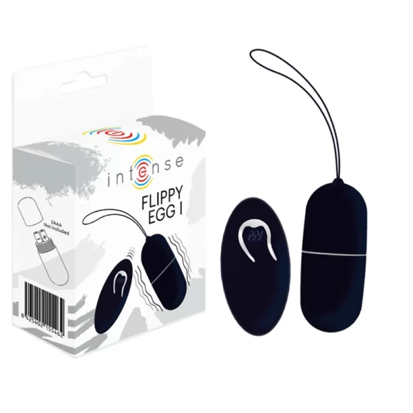 FLIPPY I Vibrating Remote-Controlled Intimate Egg Black 12 Modes
