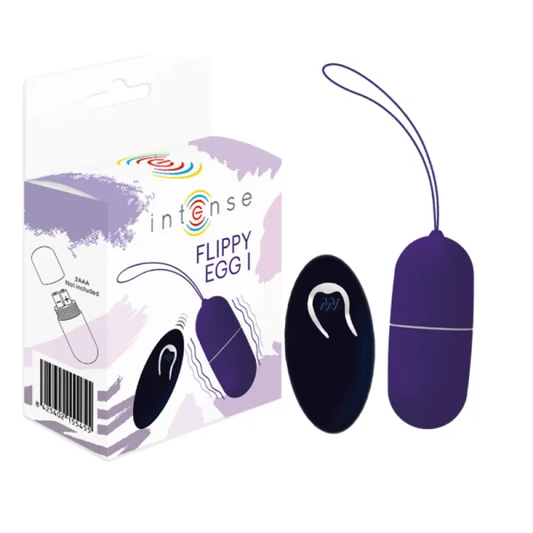 Flippy I Vibrating Remote-Controlled Egg Purple 12 Modes