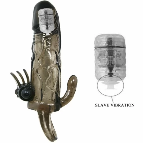 Brave Man Intimate Extension Double Bullet Black 16.5 cm