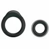 Manhood Kit Set of 2 Silicone Rings Flexible Waterproof Black