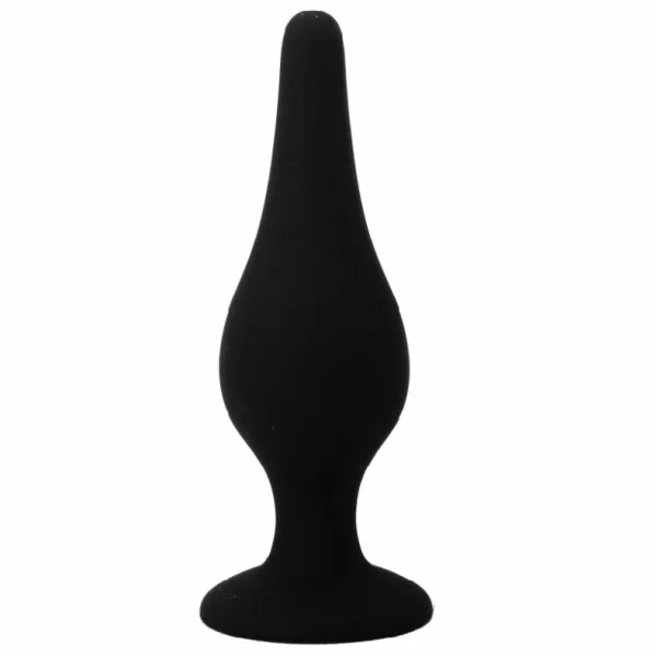 Silicone Ergonomic Plug with Suction Base 14cm Black