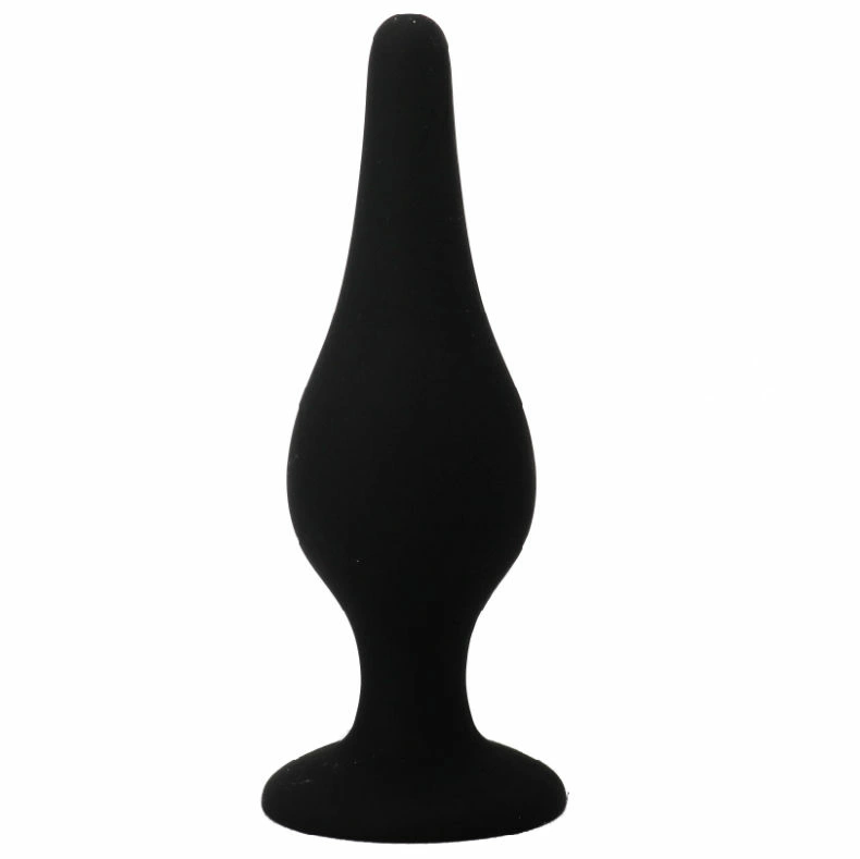 Silicone Ergonomic Plug with Suction Base 14cm Black