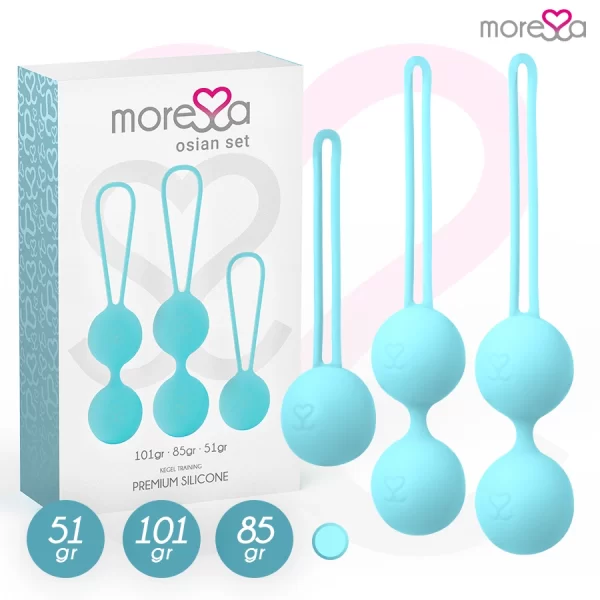 Osian Premium Pelvic Trainer Set Turquoise Silicone 3 Sizes