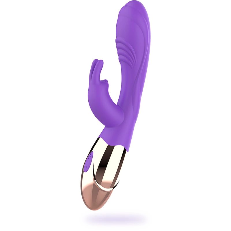 Viora Rechargeable Silicone Dual Stimulation System Lilac-Gold Viora Rechargeable Silicone Dual Stimulation System Lilac-Gold