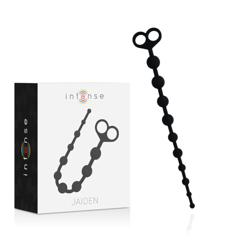 Jaiden Silicone Intimate Beads Black 34cm Hypoallergenic
