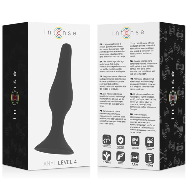 Intense Anal Level 4 czarny - anatomiczny stoÅ¼ek silikonowy 15