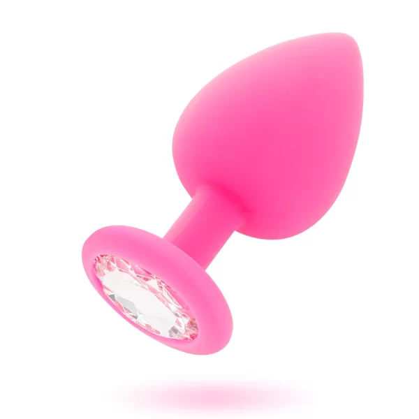 Shelki Fuchsia - Compact Silicone Plug with Diamond-Shaped Base