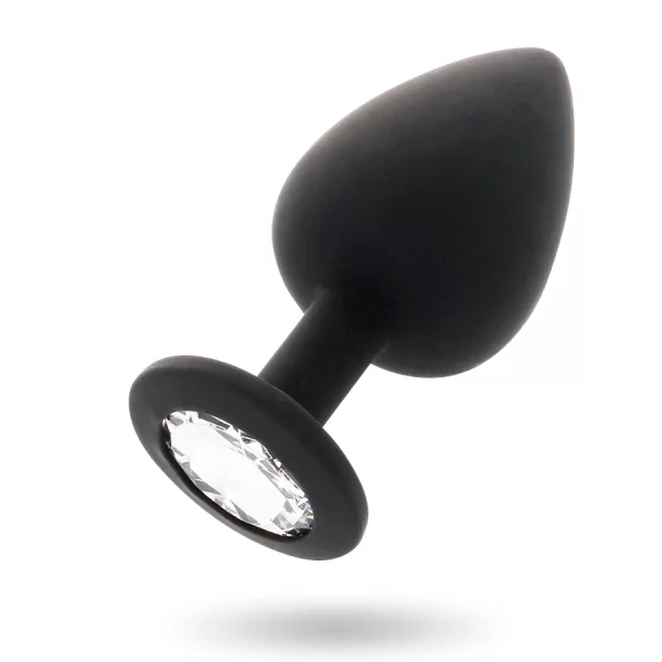 SHELKI Silicone Anal Plug Black 7.2 cm Medical-Grade