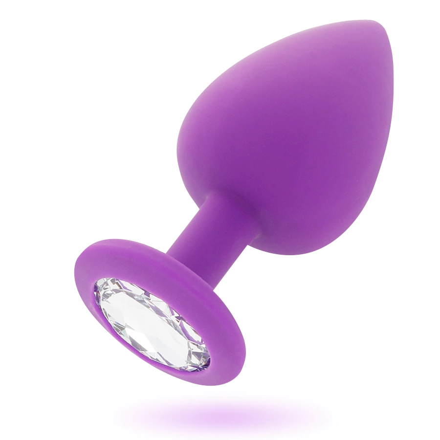 Shelki Lilac - Medical Silicone Anal Plug with Diamond Base Shelki Lilac - Medical Silicone Anal Plug with Diamond Base