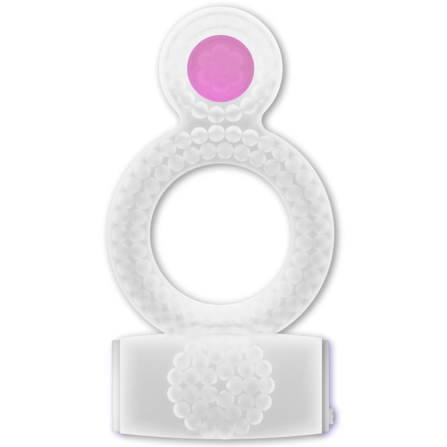 Vibrating Double Ring Transparent - Flexible Stimulation System