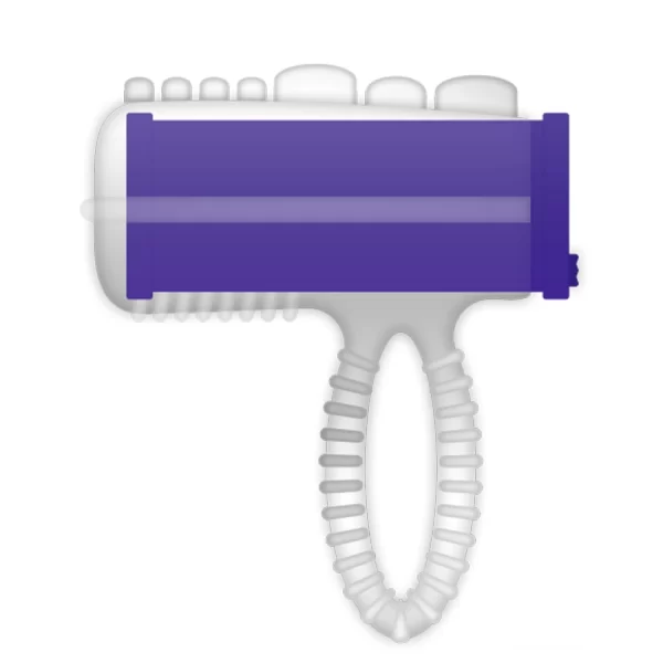 Vibrating Ring Tongue Sleeve Purple - Flexible Wearable Model