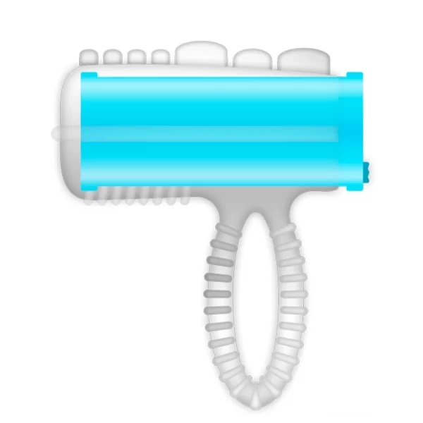 Blue Vibrating Silicone Ring with Dual Application