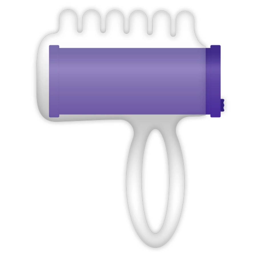 Finger Fun Purple - Flexible Vibrating Ring Massager TPR