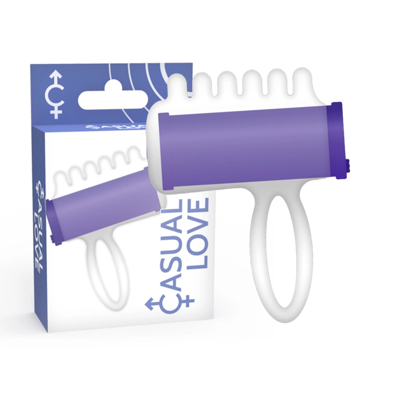 CASUAL LOVE Finger Fun fioletowy - elastyczny masaÅ¼er na palec z wibracjÄ…