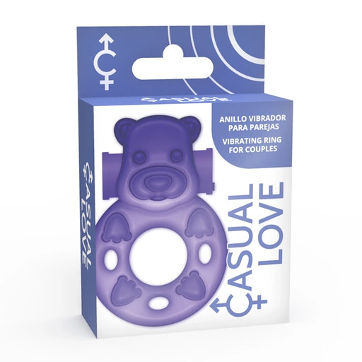 Casual Love Ring 26 Fioletowy - Elastyczny PierÅ›cieÅ„ WibrujÄ…cy TPR