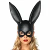 Masquerade Rabbit Mask Black - Elegant Costume Accessory