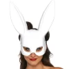 Masquerade Rabbit Mask White Polyethylene Costume Accessory