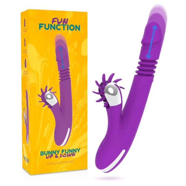 Bunny Funny Up & Down 2.0 Silicone Intimate Device Pink 24cm
