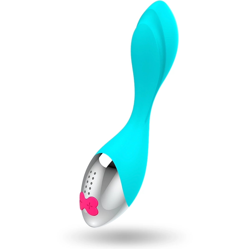 Mini Fun Vibrator Turquoise USB Rechargeable Waterproof 19.5cm