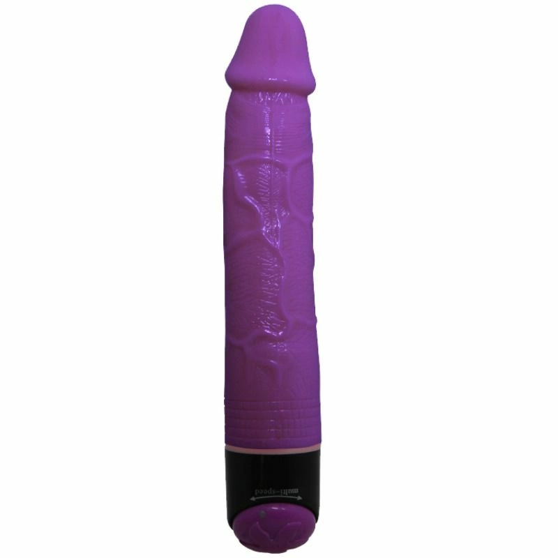 Colorful Lilac Vibrator 23.3cm Adjustable Multi-Speed TPR
