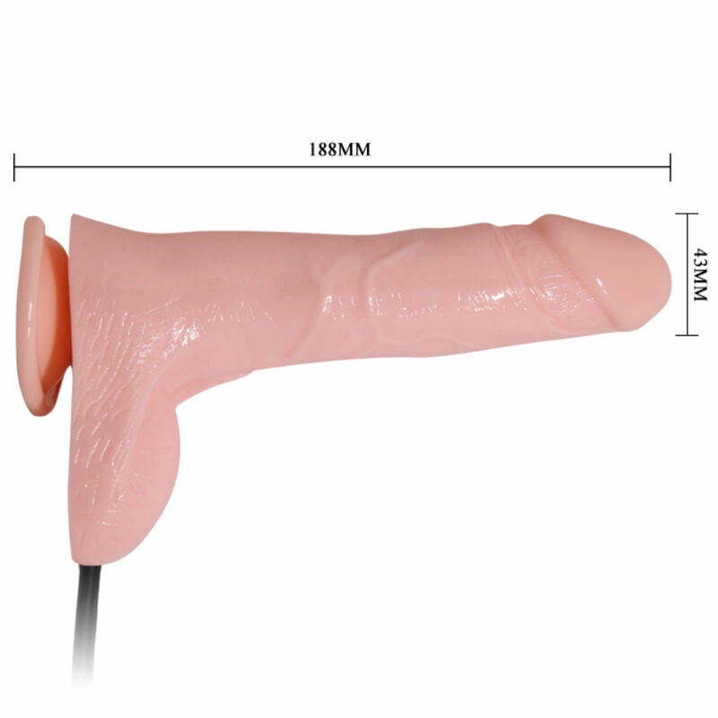BAILE Nadmuchiwany model intymny z przyssawkÄ… 15 cm TPR Å¼ylasty