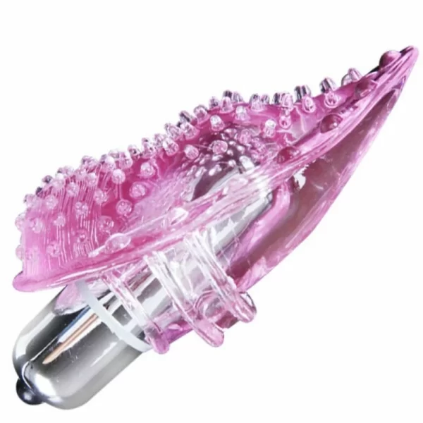 Finger Vibrator Massager 10 Modes TPR Compact Design Pink