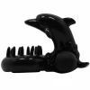 Sweet Ring Black Silicone Intimate Ring with Dolphin Attachment
