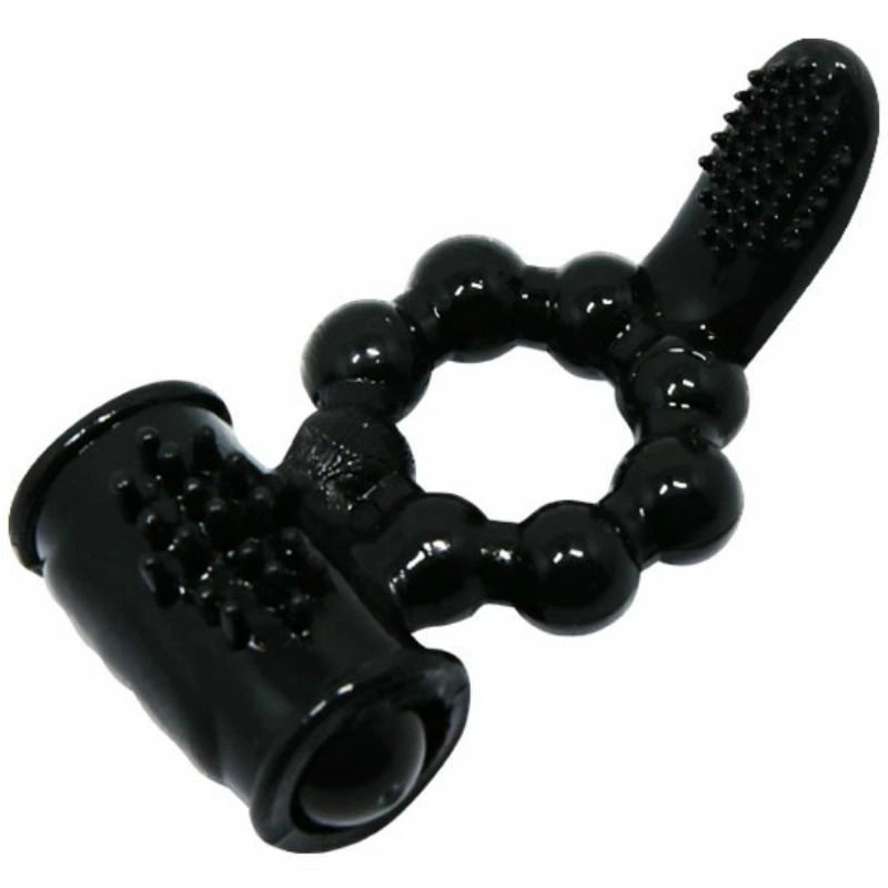 Sweet Ring Dual-Stimulation Silicone Intimate Ring Black