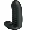 Abbott Black Finger Stimulator - Textured Silicone - Anelma Abbott Black Finger Stimulator - Textured Silicone