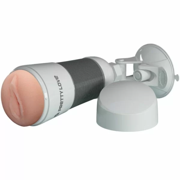 HEDY White Intimate Machine Silicone Textured Sleeve 18cm