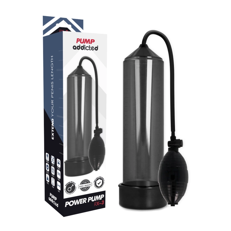 RX3 Black Vacuum Trainer ABS Silicone 23cm Waterproof