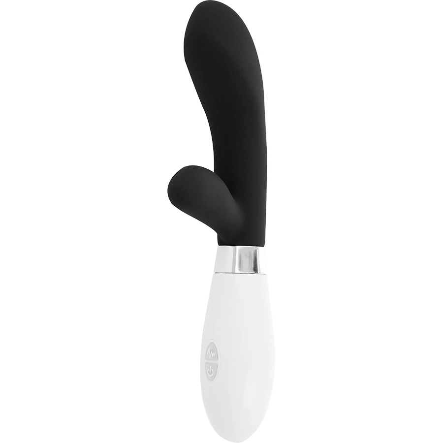 Glossy Jackson Rabbit Black Dual Motor Silicone Massager