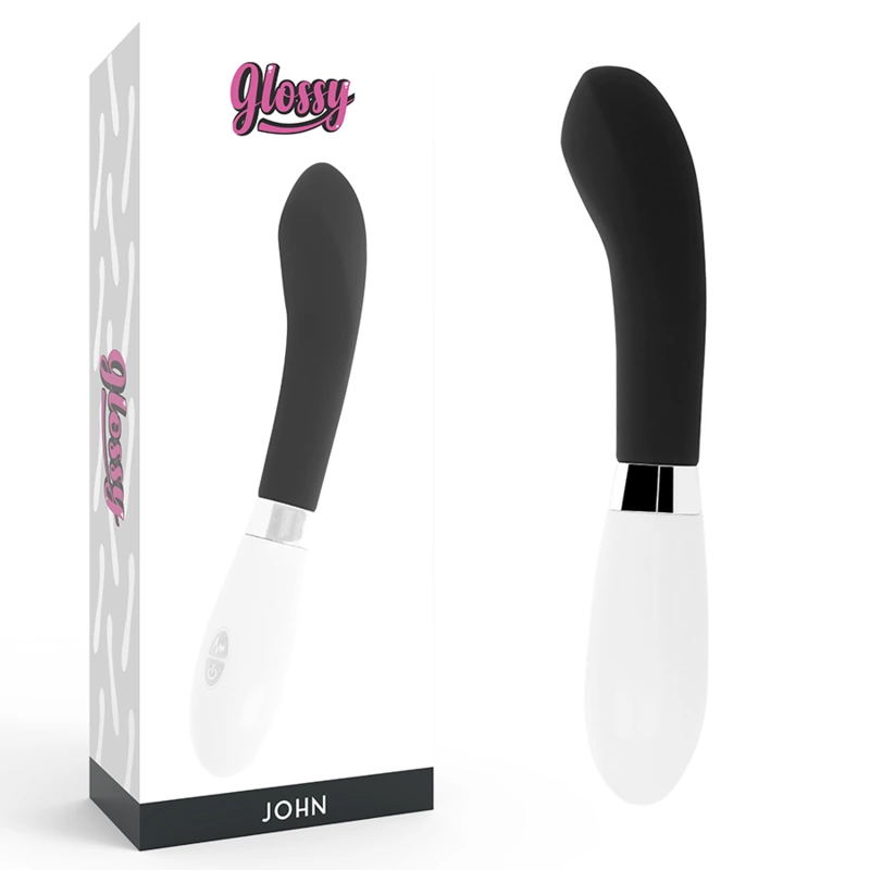 John Curve Black - Intimate Silicone Vibration Device 12cm