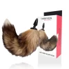 Silicone Intimate System with Natural Faux Tail 10 cm Black