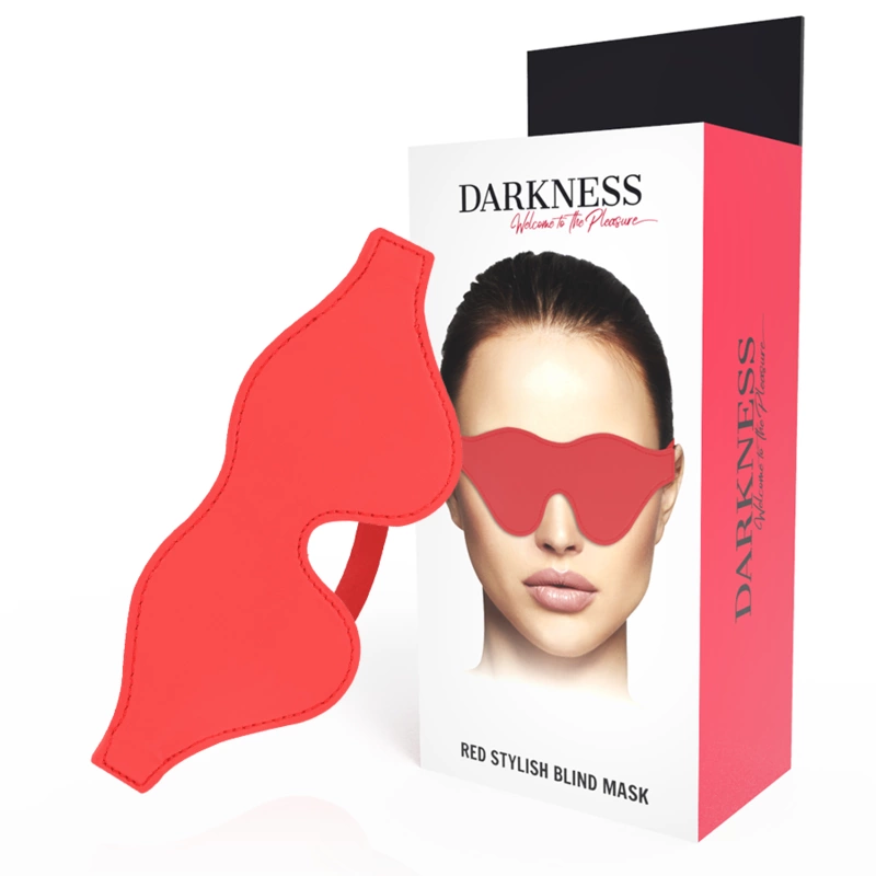 Red PVC Eye Mask - Adjustable Headband