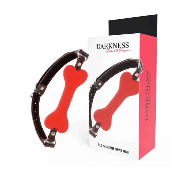 Red Bone Silicone Adjustable Gag - Waterproof