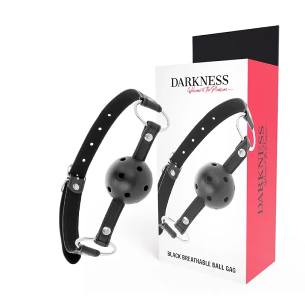 Adjustable Black Silicone Breathable Gag - Universal Fit