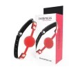 Silicone Gag Red - Adjustable Leather Strap