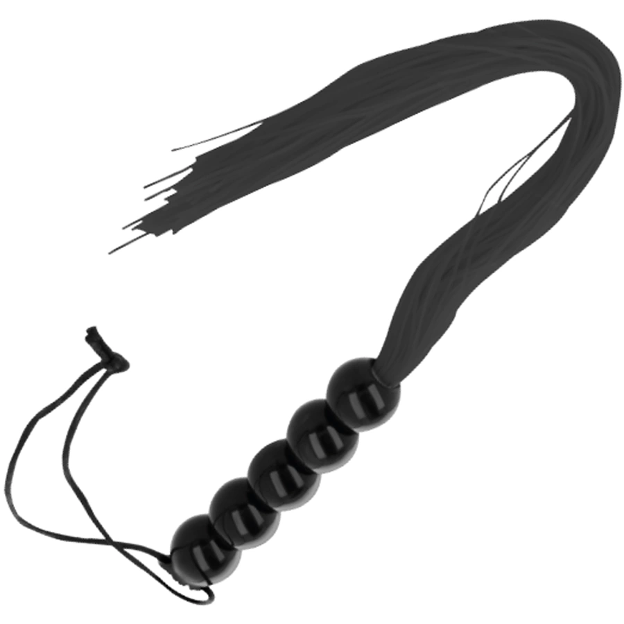Thin Black Bondage Whip 45cm - Elegant Flexible Model